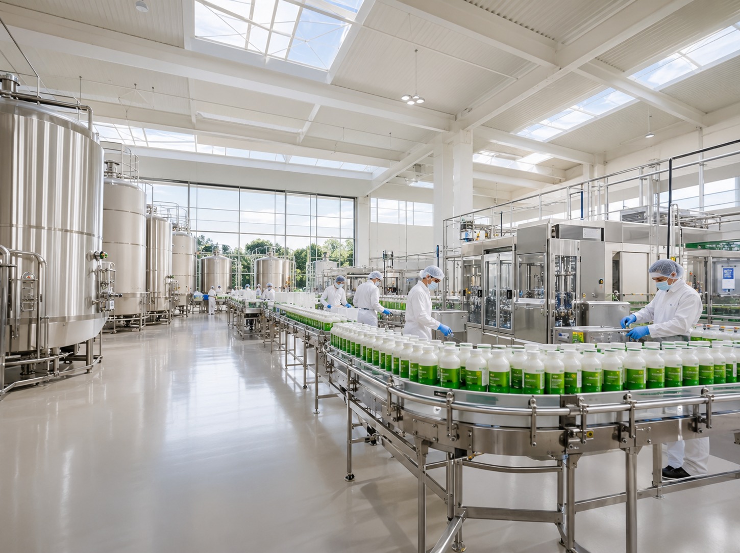 Inside the New Mahaveer Dairy facility